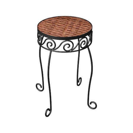 Panacea Panacea 16-1/2 in. H Brown Steel/Wicker Plant Stand 82322